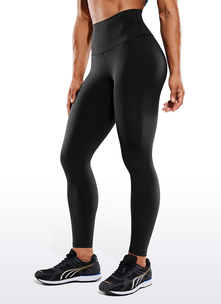 CRZ YOGA Women's Train High Rise Hugged Feel Compression Leggings 28'' Black