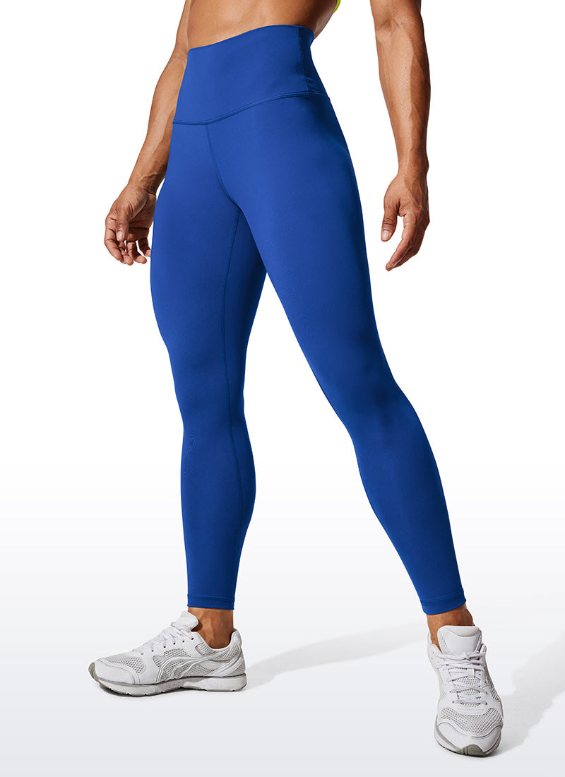 CRZ YOGA Women's Train High Rise Hugged Feel Compression Leggings 28'' Waves Blue