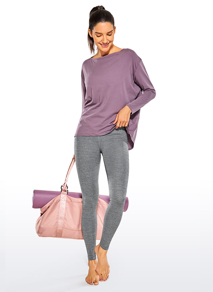 CRZ YOGA Women's Yoga Train High Rise Tall Nakedfeel Leggings 28'' Petrol Blue