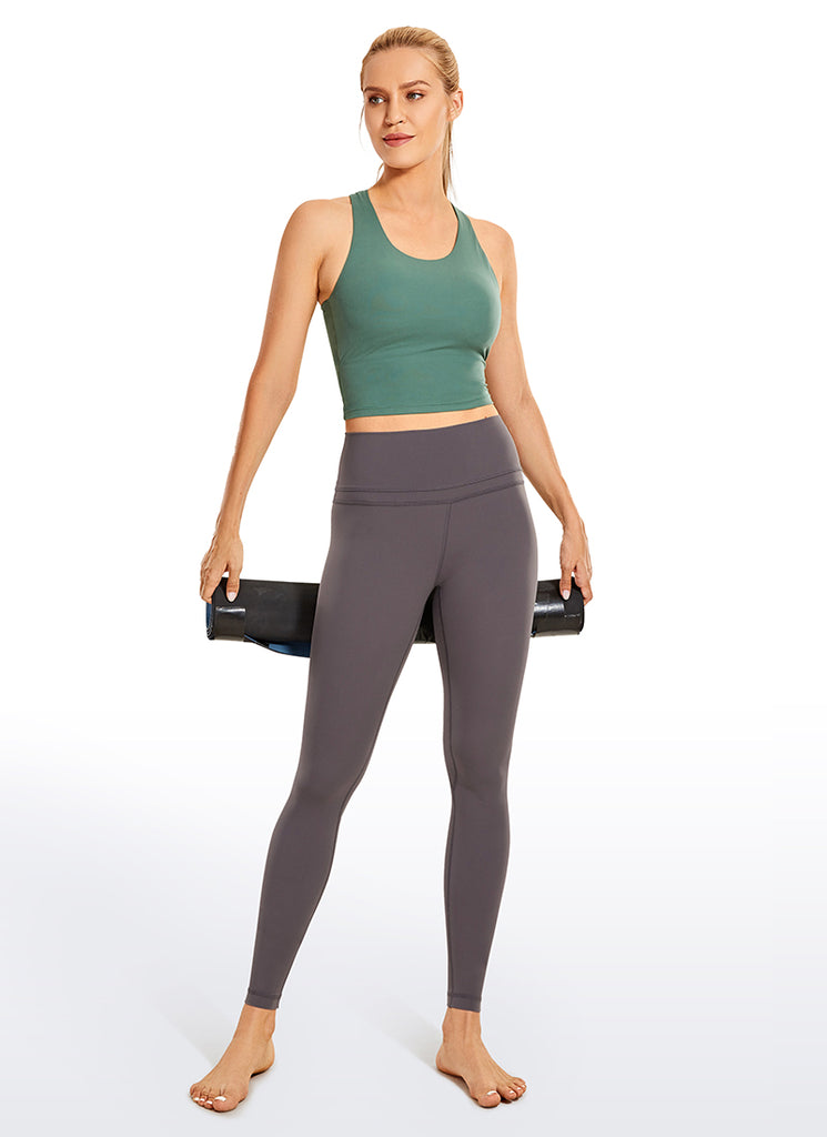 CRZ YOGA Women's Yoga Train High Rise Tall Nakedfeel Leggings 28'' Noctilucence Red