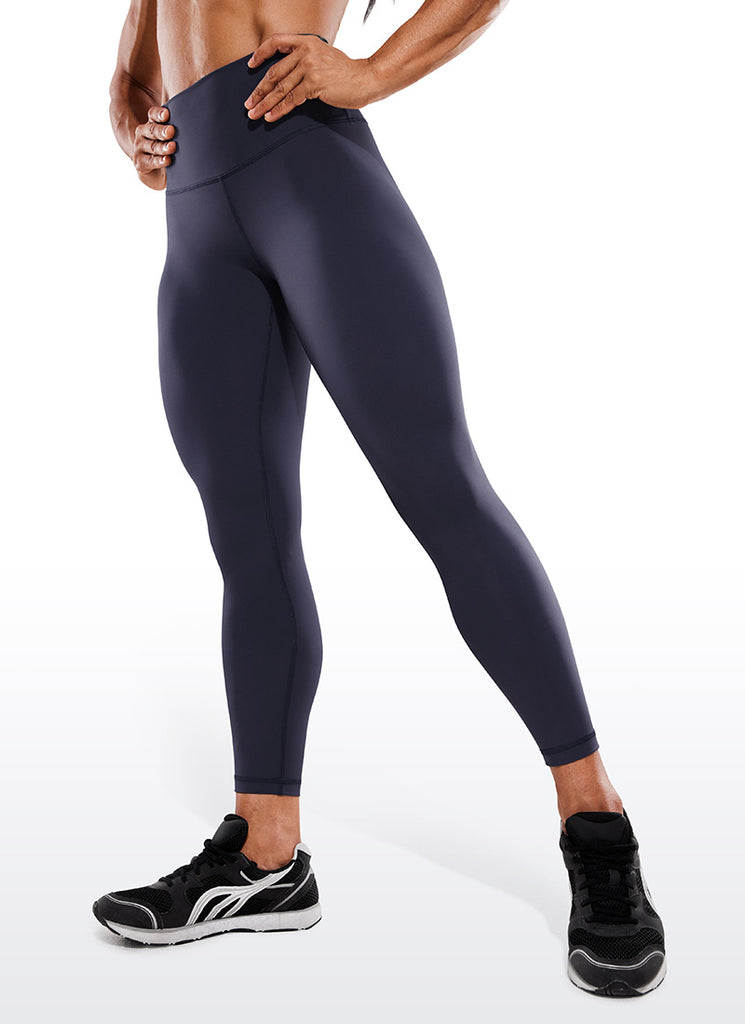 CRZ YOGA Women's Train High Rise Hugged Feel Compression Leggings 25'' Navy