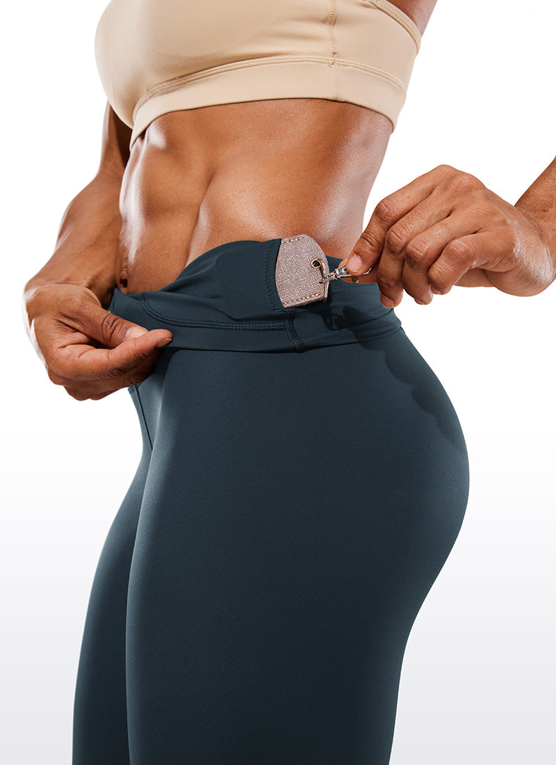 CRZ YOGA Women's Train High Rise Hugged Feel Compression Leggings 25'' True Navy