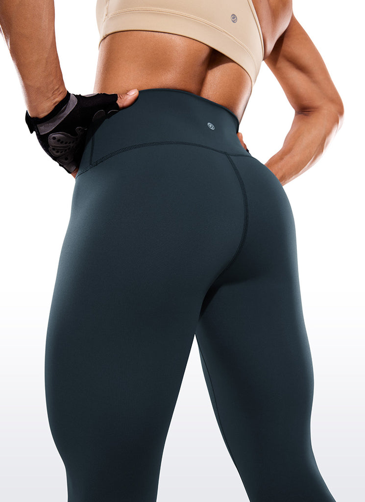 CRZ YOGA Women's Train High Rise Hugged Feel Compression Leggings 25'' Dark Lavender Purple