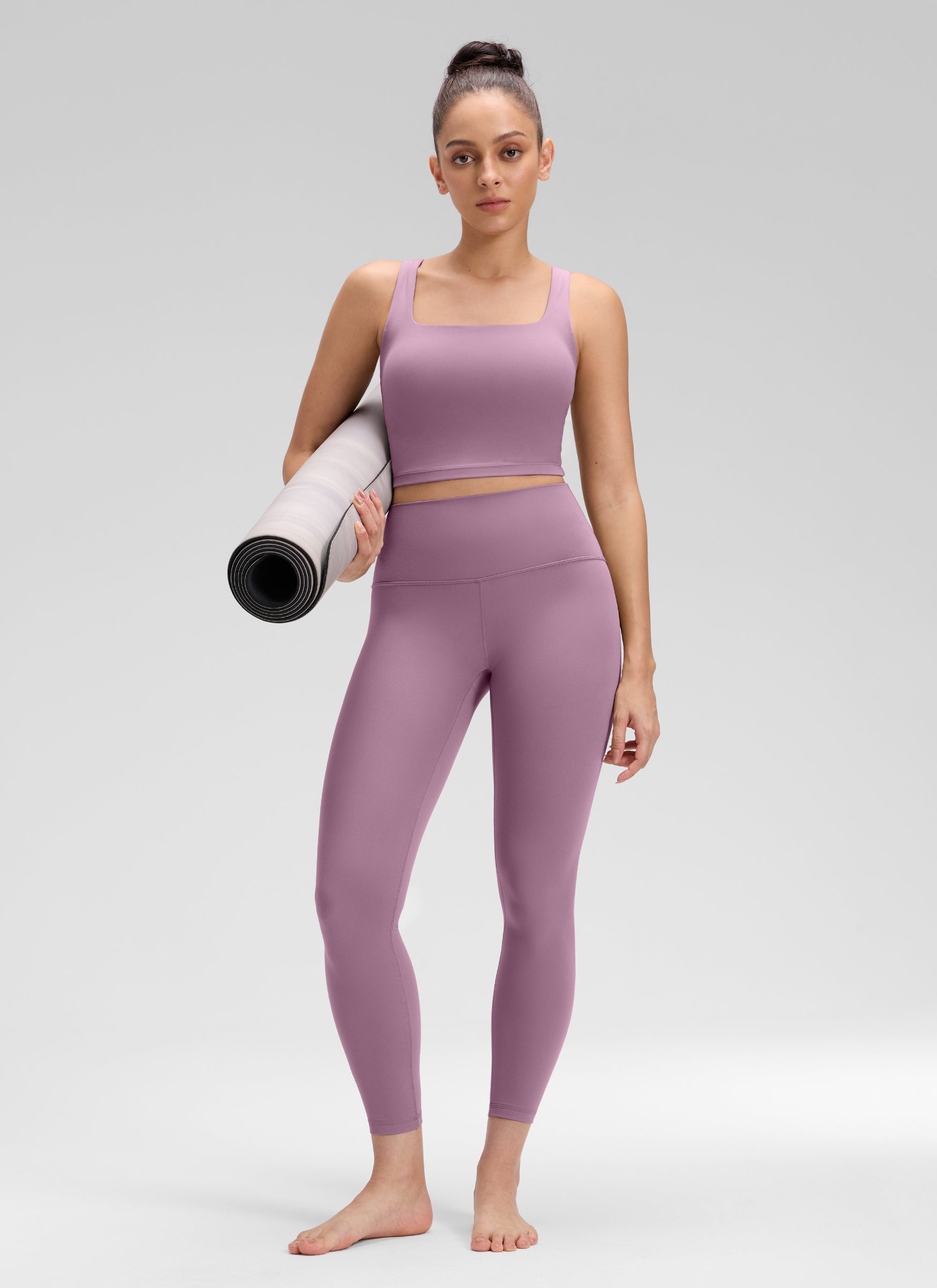 CRZ YOGA Women's Yoga Lounge High Rise Butterluxe Yoga Leggings 25'' Light Lavender @model_info:Bruna