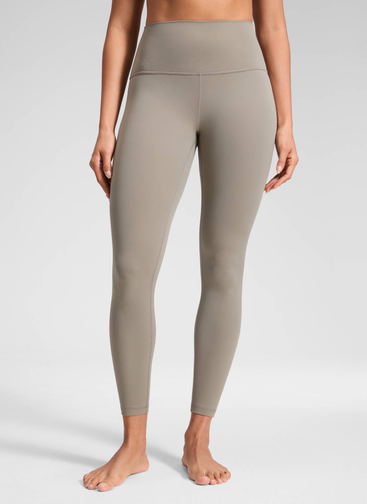 CRZ YOGA Women's Yoga Lounge High Rise Butterluxe Yoga Leggings 25'' Warm Ash Grey @model_info:Dany