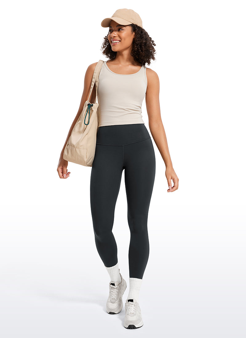 CRZ YOGA Women's Yoga Lounge High Rise Butterluxe Yoga Leggings 25'' Melanite @model_info:Fiona