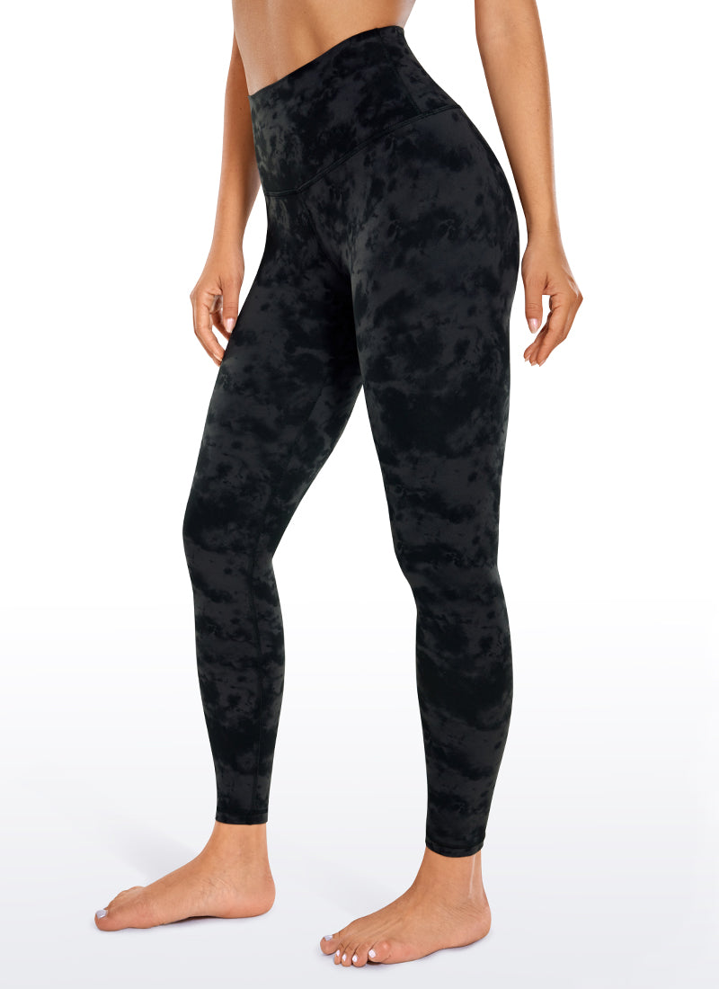CRZ YOGA Women's Yoga Lounge High Rise Butterluxe Yoga Leggings 25'' Tie Dye Smoke Ink