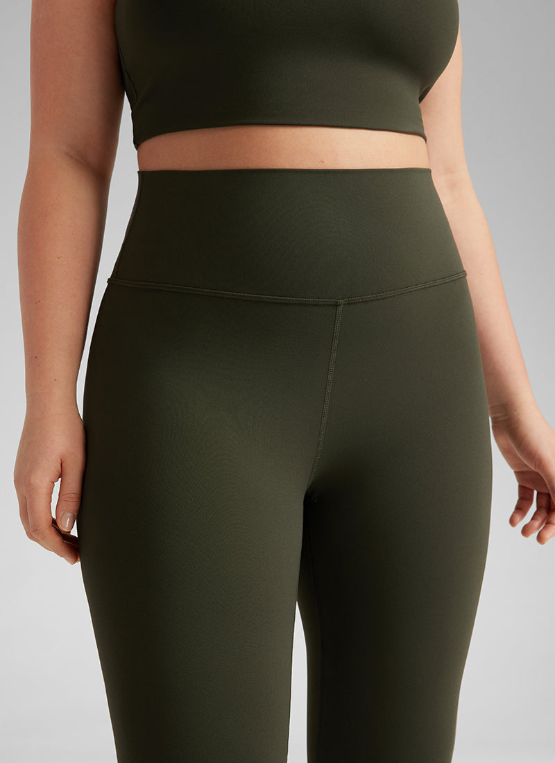 CRZ YOGA Women's Yoga Lounge High Rise Butterluxe Yoga Leggings 25'' Olive Green