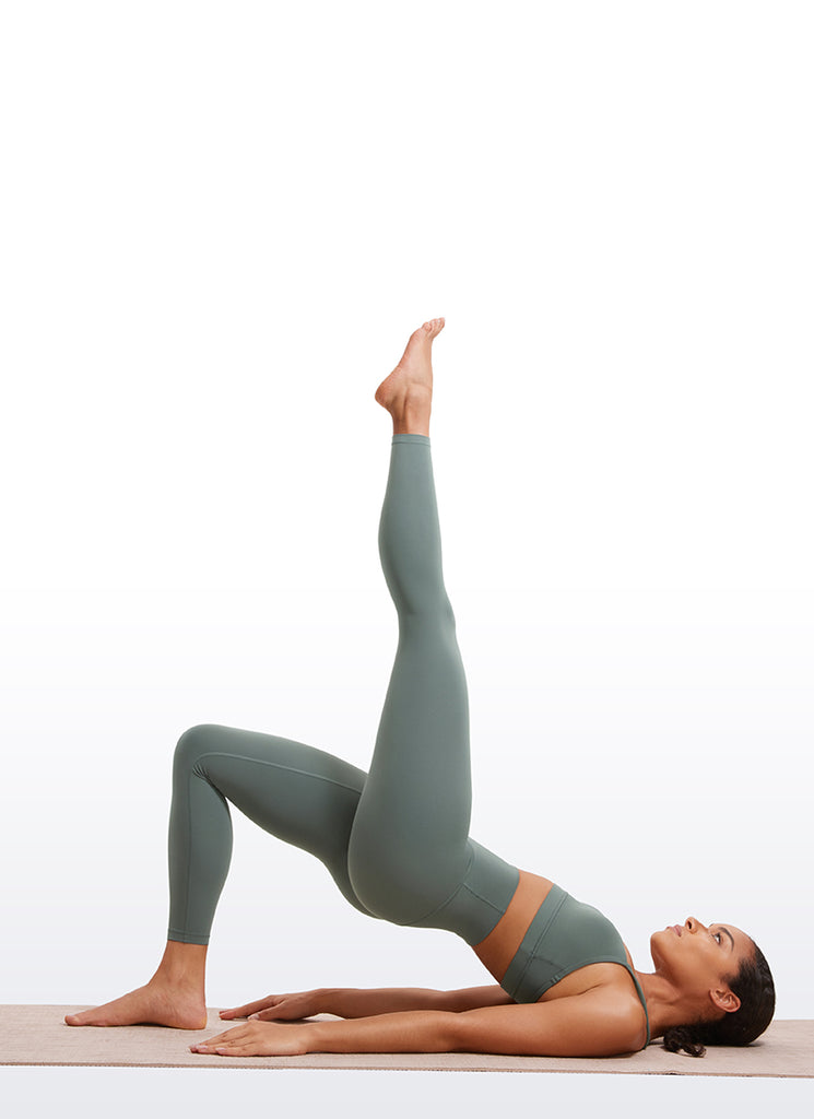 CRZ YOGA Women's Yoga Lounge High Rise Butterluxe Yoga Leggings 25'' Grey Sage