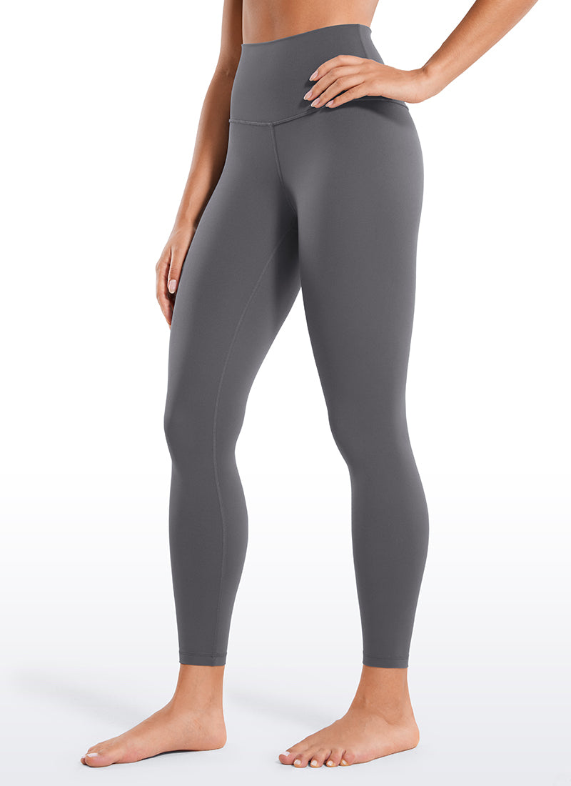 CRZ YOGA Women's Yoga Lounge High Rise Butterluxe Yoga Leggings 25'' Dark Carbon @model_info:Fiona