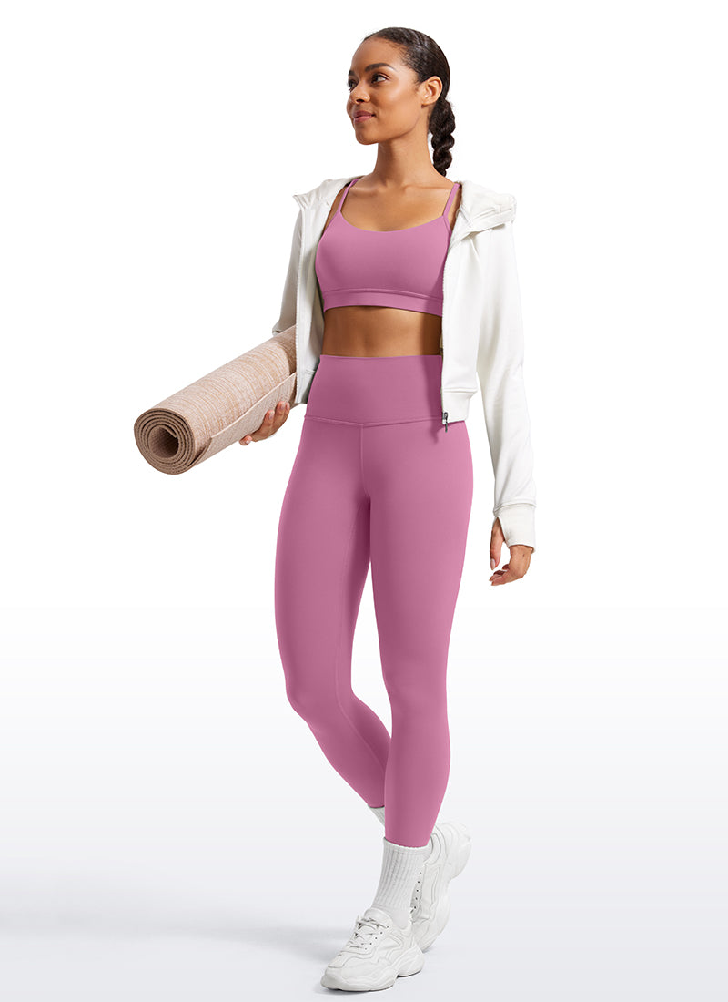 CRZ YOGA Women's Yoga Lounge High Rise Butterluxe Yoga Leggings 25'' Velvet Dust @model_info:Fiona