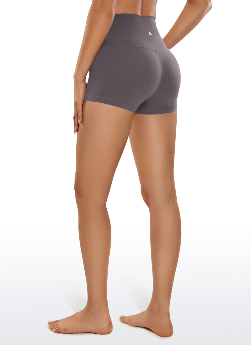 CRZ YOGA Women's Yoga High Rise Booty Butterluxe Biker Shorts 2.5'' Tornado @model_info:NEW1