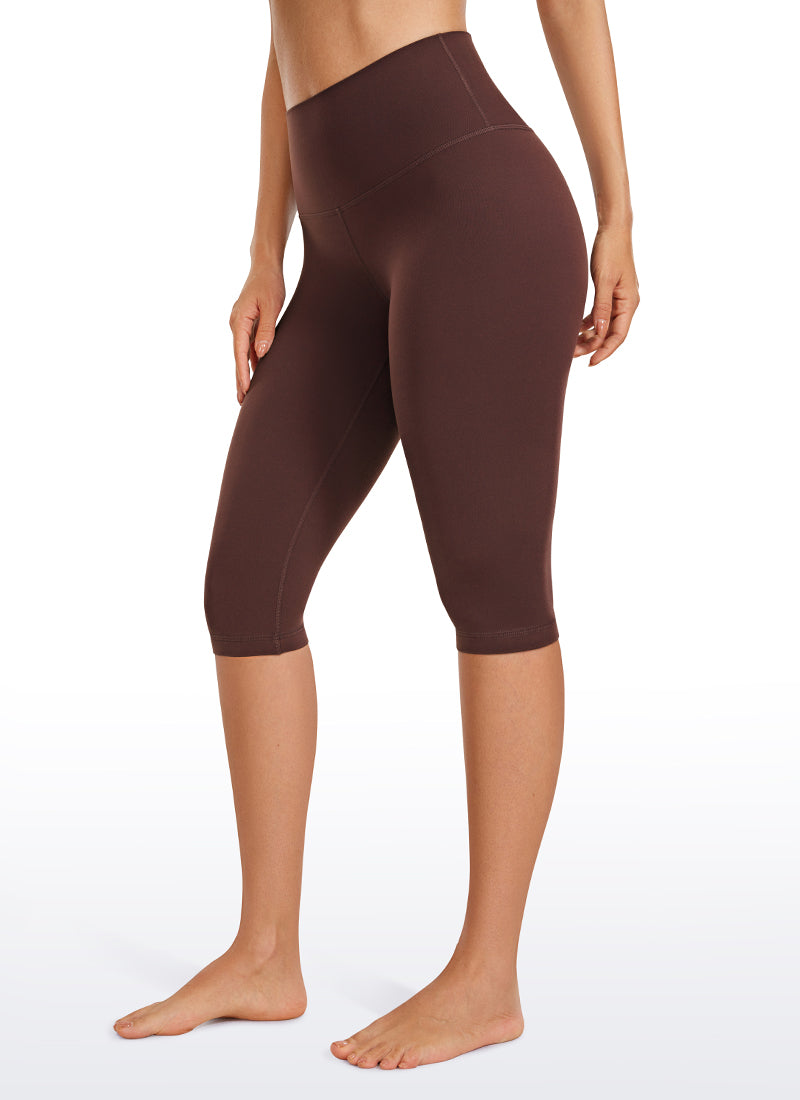 CRZ YOGA Women's High Rise Butterluxe Knee Length Capri Leggings 14