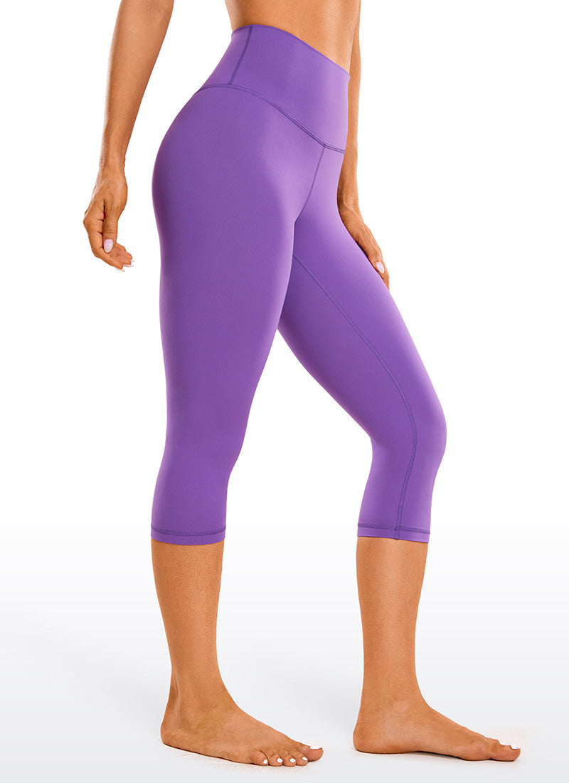 CRZ YOGA Women's Yoga Lounge High Rise Butterluxe Yoga Leggings 19'' Royal Lilac @model_info:Natali