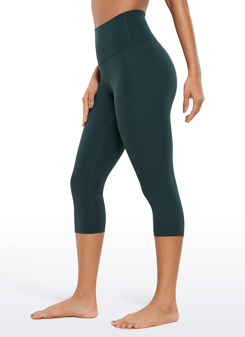 CRZ YOGA Women's Yoga Lounge High Rise Butterluxe Yoga Leggings 19'' Forest Dark Green @model_info:Gigi