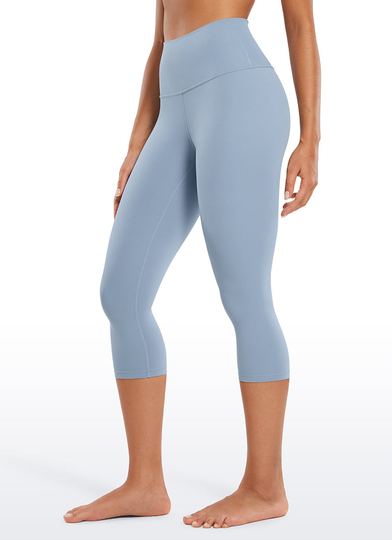 CRZ YOGA Women's Yoga Lounge High Rise Butterluxe Yoga Leggings 19'' Cambric Blue @model_info:Fiona