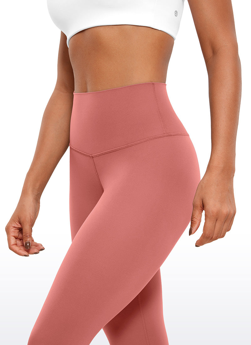 CRZ YOGA Women's Yoga Lounge High Rise Butterluxe Yoga Leggings 21'' Briar Rose @model_info:Gigi