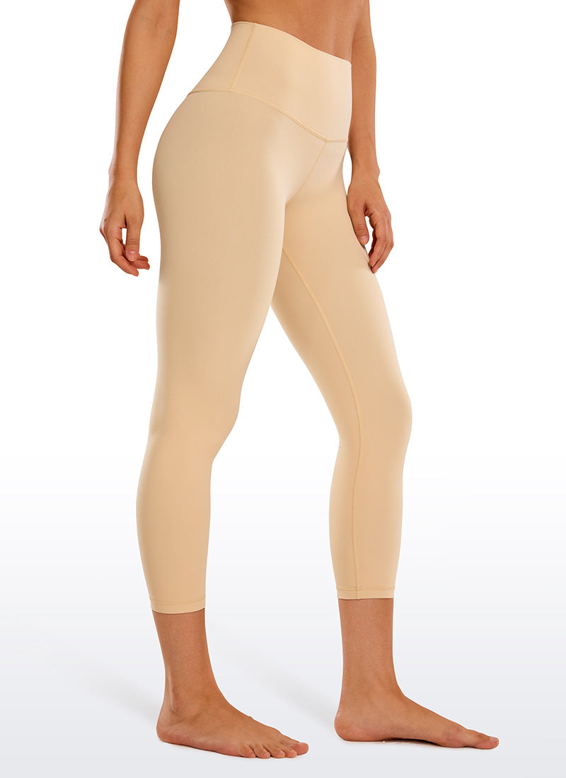 CRZ YOGA Women's Yoga Lounge High Rise Butterluxe Yoga Leggings 23'' Tan Milkshake @model_info:Bojona