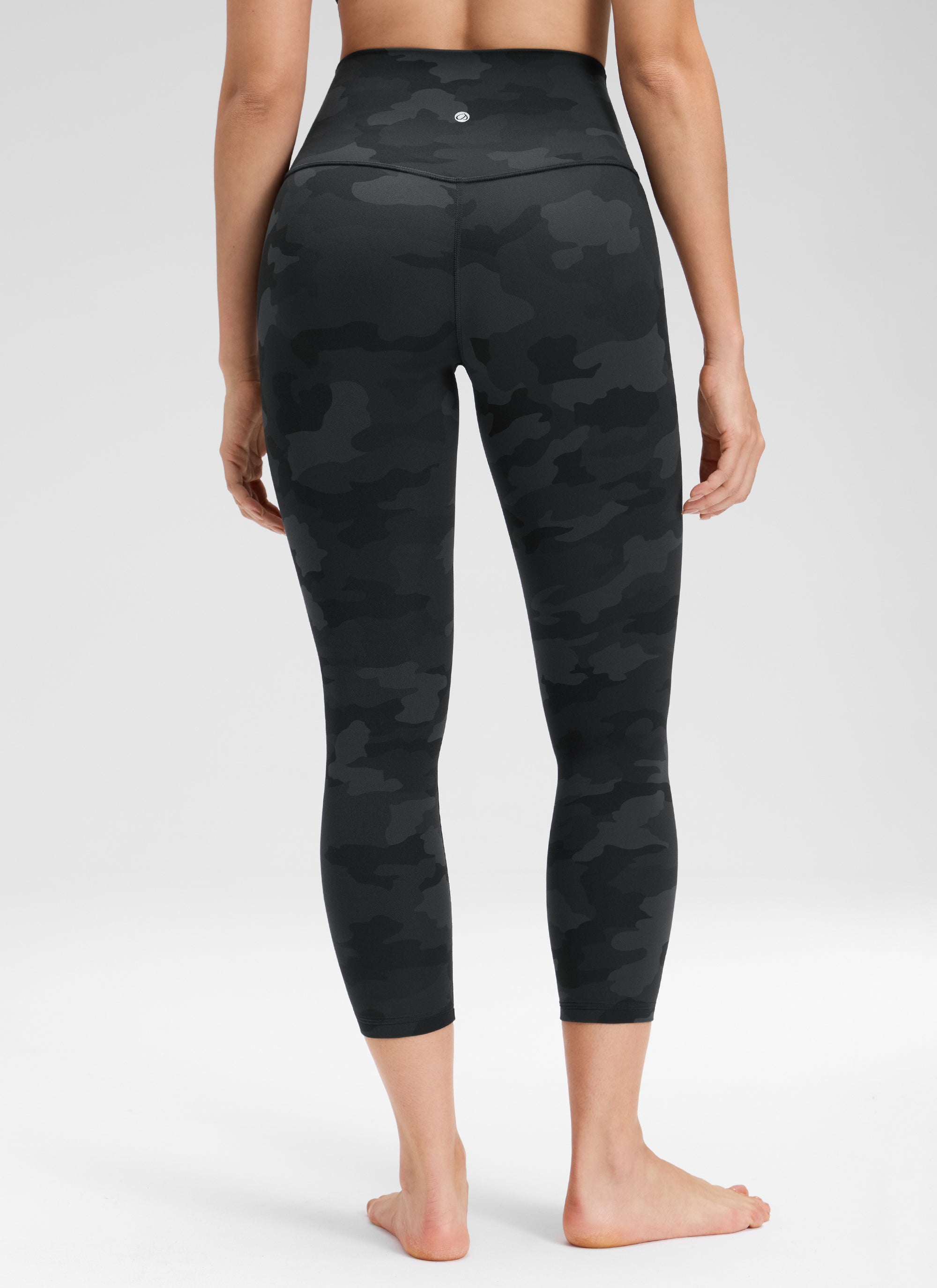 CRZ YOGA Women's Yoga Lounge High Rise Butterluxe Yoga Leggings 23'' Dark Grey Camouflage 2 @model_info:Bruna