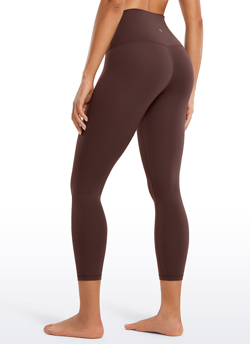 CRZ YOGA Women's Yoga Lounge High Rise Butterluxe Yoga Leggings 23'' Taupe @model_info:Fiona