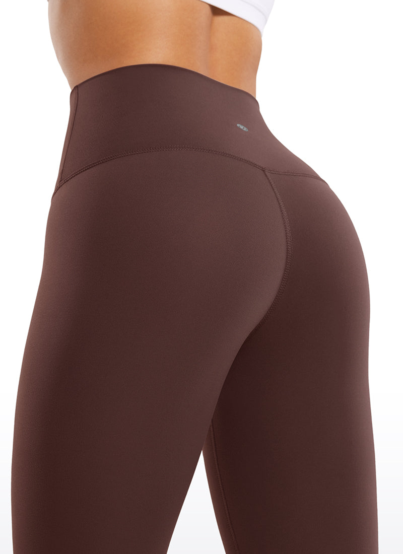 CRZ YOGA Women's Yoga Lounge High Rise Butterluxe Yoga Leggings 23'' Taupe @model_info:Fiona