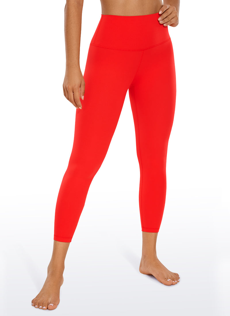 CRZ YOGA Women's Yoga Lounge High Rise Butterluxe Yoga Leggings 23'' Dark Red @model_info:G
