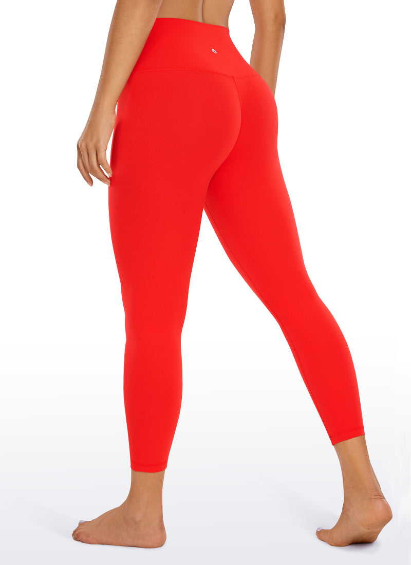 CRZ YOGA Women's Yoga Lounge High Rise Butterluxe Yoga Leggings 23'' Dark Red @model_info:G