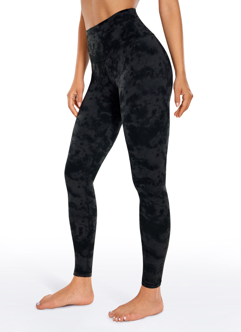 CRZ YOGA Women's Yoga Lounge High Rise Butterluxe Yoga Leggings 28'' Tie Dye Smoke Ink