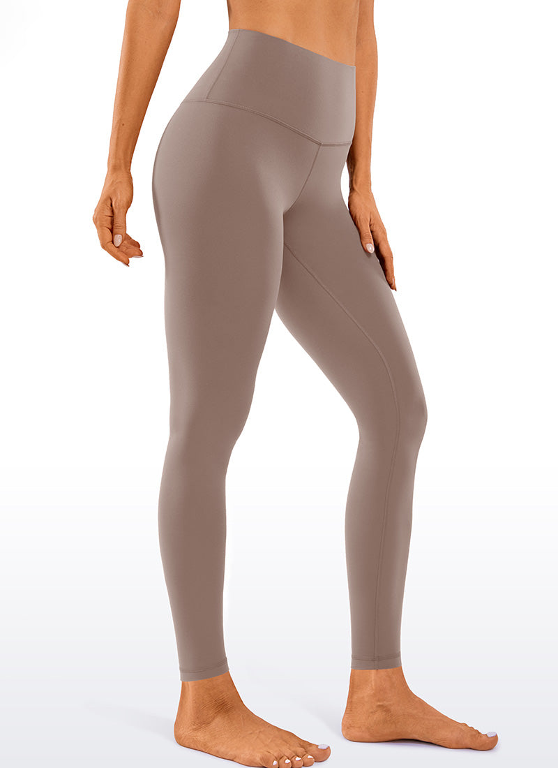 CRZ YOGA Women's Yoga Lounge High Rise Butterluxe Yoga Leggings 28'' Brown Purple @model_info:Natali