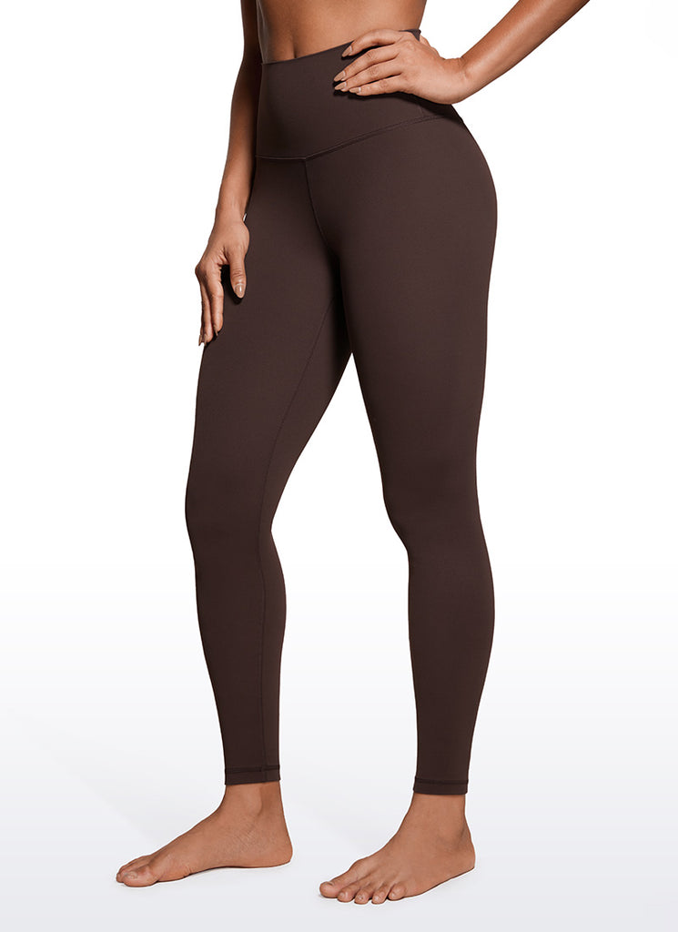CRZ YOGA Women's Yoga Lounge High Rise Butterluxe Yoga Leggings 28'' Hot Fudge Brown