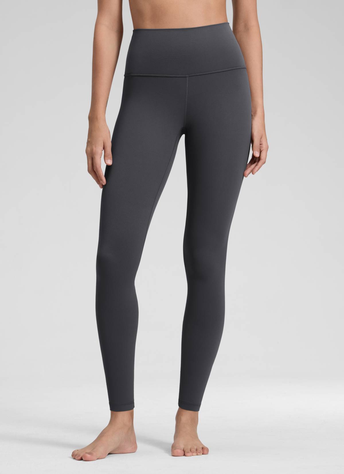 CRZ YOGA Women's Yoga Lounge High Rise Butterluxe Yoga Leggings 28'' Mysterious Grey @model_info:Jenna