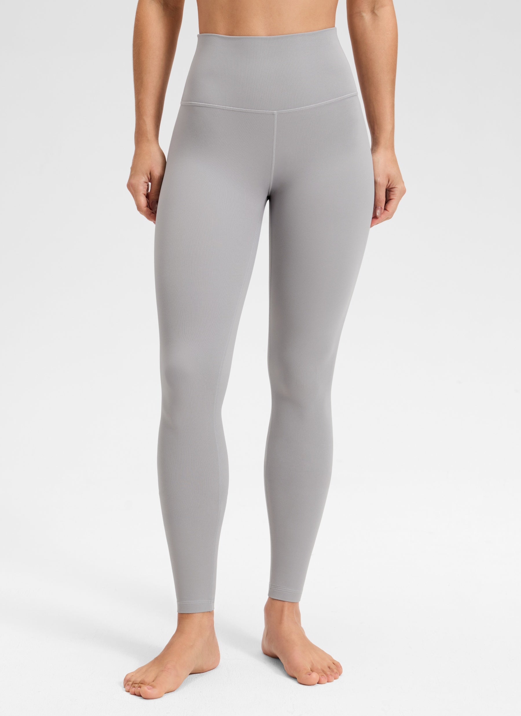 CRZ YOGA Women's Yoga Lounge High Rise Butterluxe Yoga Leggings 28'' Gull Gray @model_info:Aline