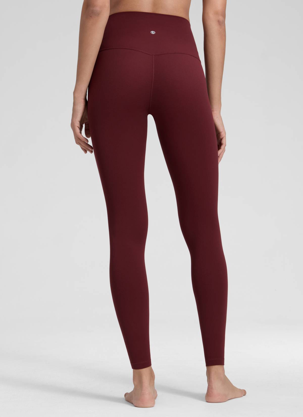 CRZ YOGA Women's Yoga Lounge High Rise Butterluxe Yoga Leggings 28'' Red Merlot @model_info:Jenna