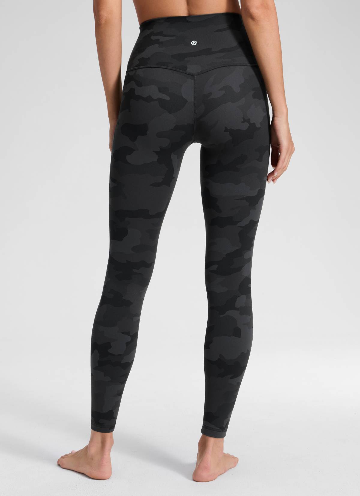 CRZ YOGA Women's Yoga Lounge High Rise Butterluxe Yoga Leggings 28'' Dark Grey Camouflage 2 @model_info:Anna
