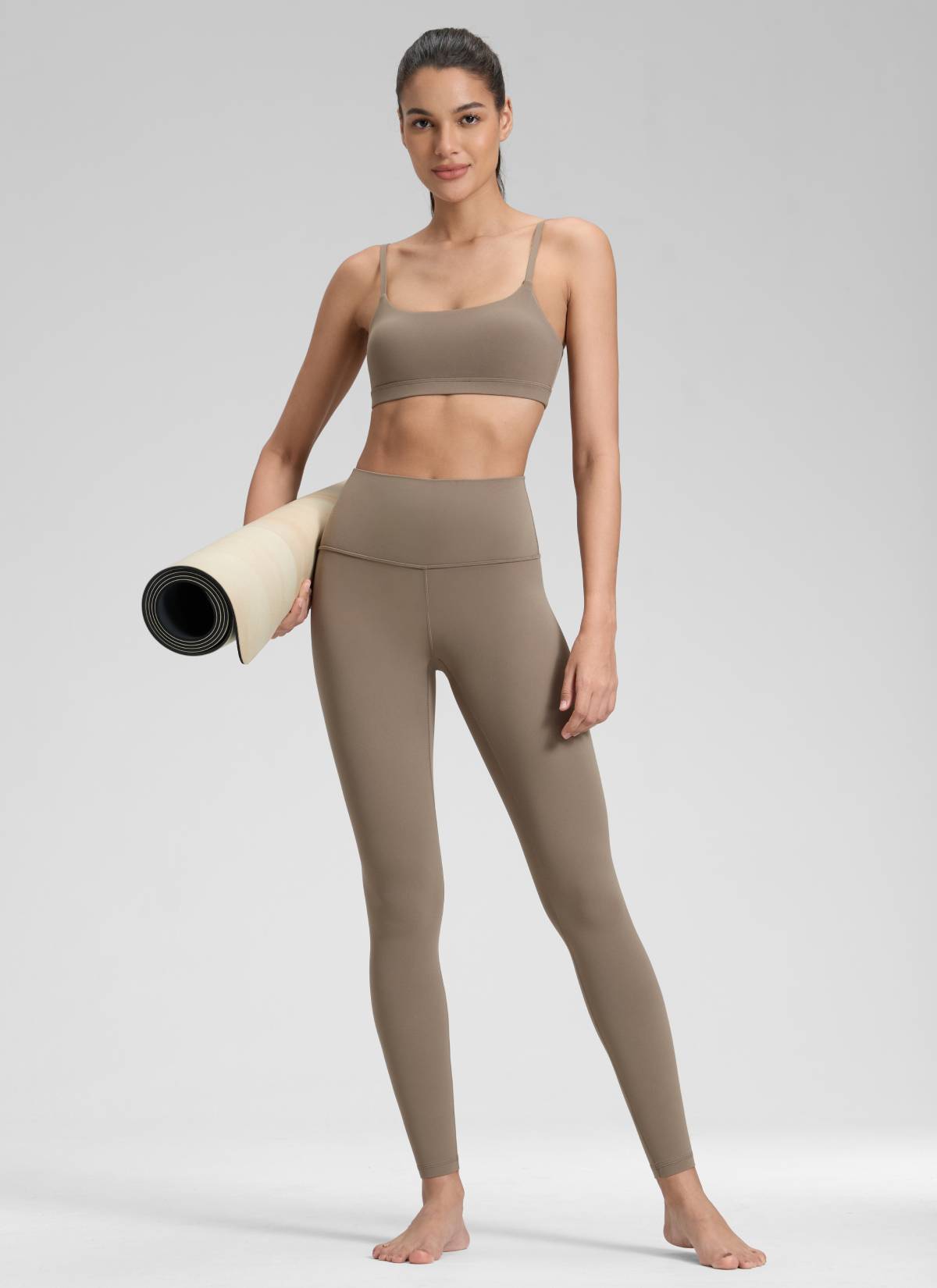 CRZ YOGA Women's Yoga Lounge High Rise Butterluxe Yoga Leggings 28'' Nomad Grey