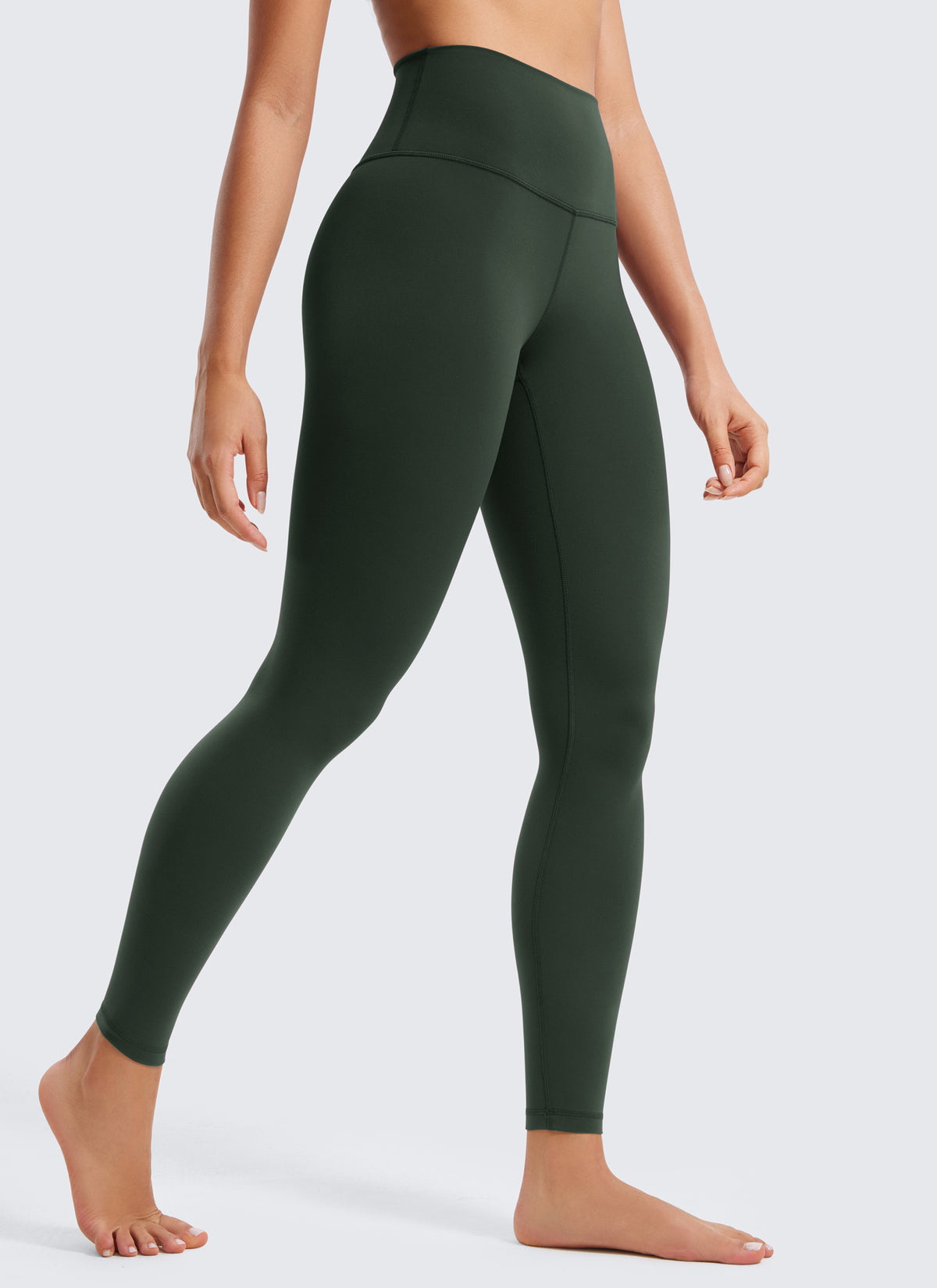 CRZ YOGA Women's Yoga Lounge High Rise Butterluxe Yoga Leggings 28'' Legend Green @model_info:Fiona