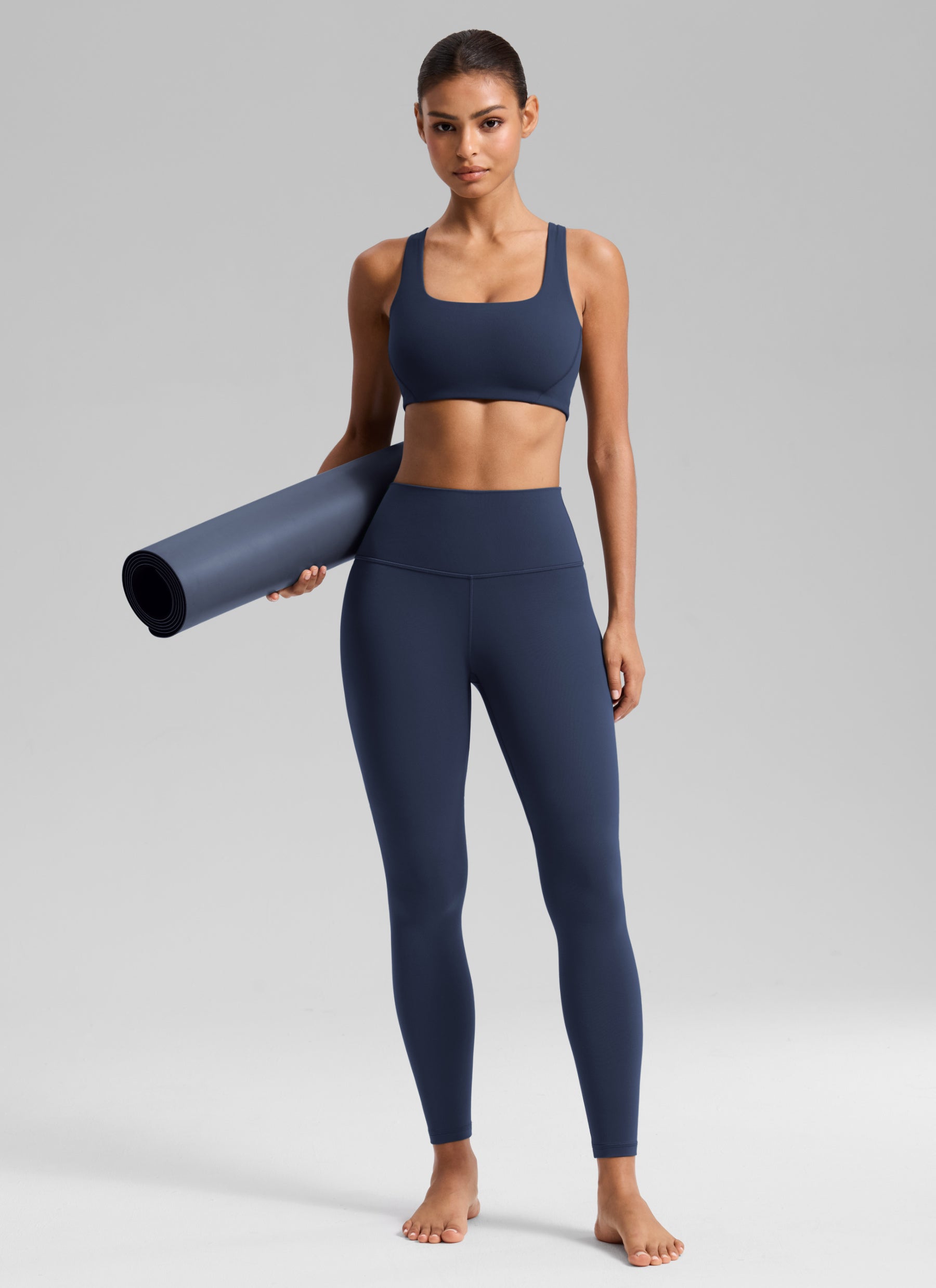 CRZ YOGA Women's Yoga Lounge High Rise Butterluxe Yoga Leggings 28'' Club Blue @model_info:T