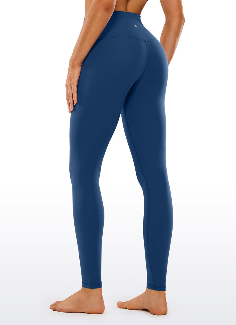 CRZ YOGA Women's Yoga Lounge High Rise Butterluxe Yoga Leggings 30'' French Navy @model_info:Cesilia