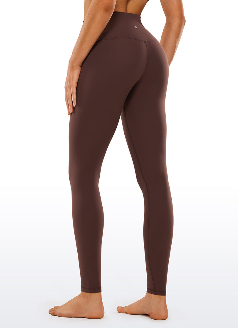 CRZ YOGA Women's Yoga Lounge High Rise Butterluxe Yoga Leggings 30'' Taupe @model_info:Cesila