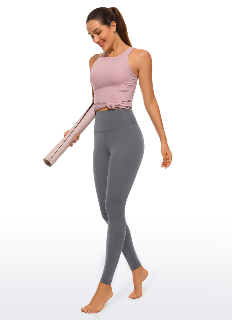 CRZ YOGA Women's Yoga Lounge High Rise Butterluxe Yoga Leggings 30'' Dark Carbon @model_info:D
