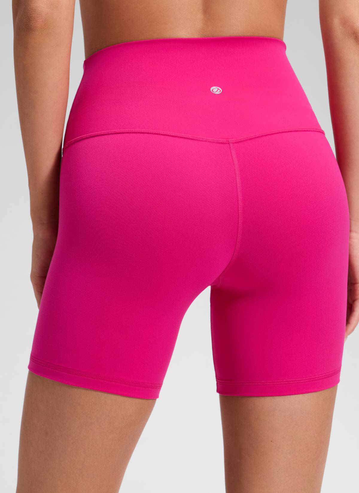 CRZ YOGA Women's Yoga High Rise Biker Shorts Butterluxe Shorts 6'' Granita Pink @model_info:Anna