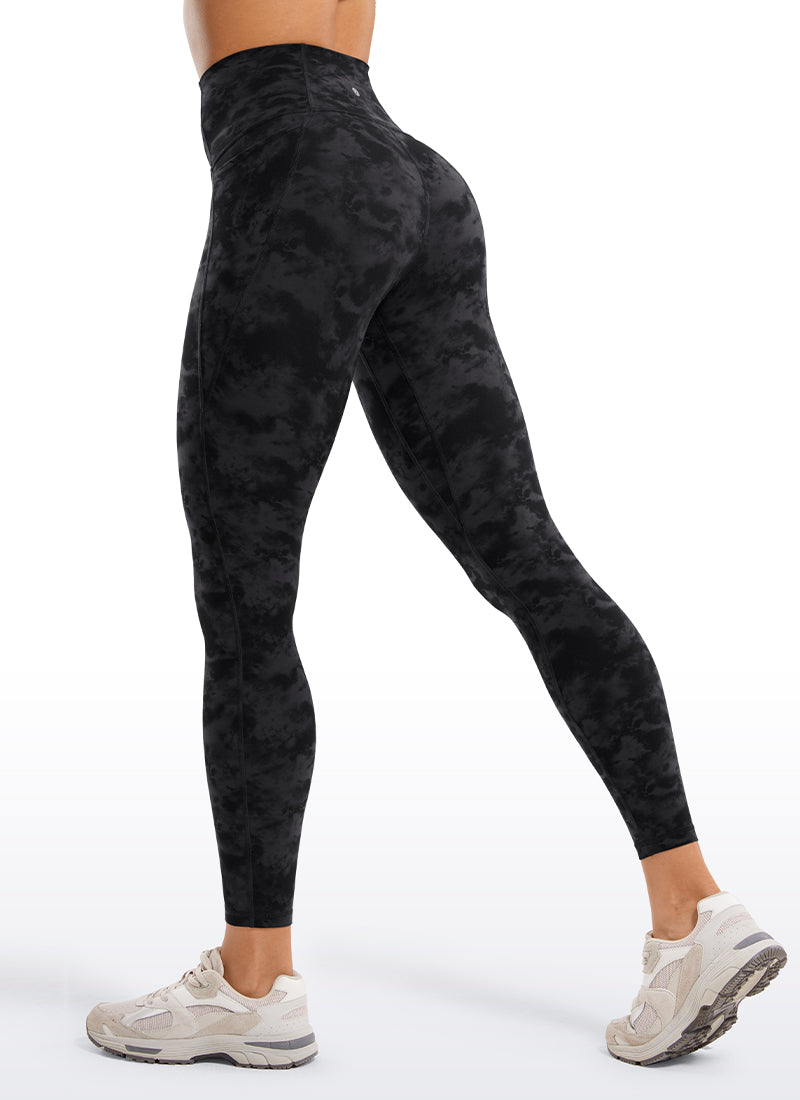 CRZ YOGA Women's Yoga Lounge High Rise Butterluxe Pocket Leggings 25'' Tie Dye Smoke Ink @model_info:F