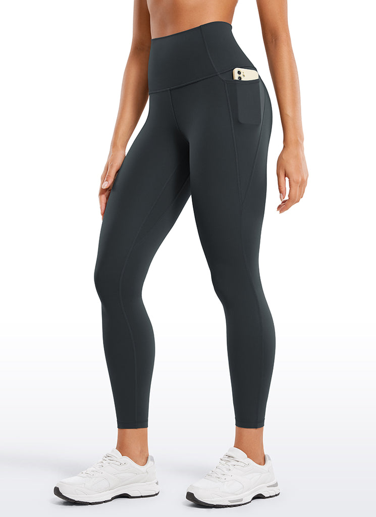 CRZ YOGA Women's Yoga Lounge High Rise Butterluxe Pocket Leggings 25'' Melanite