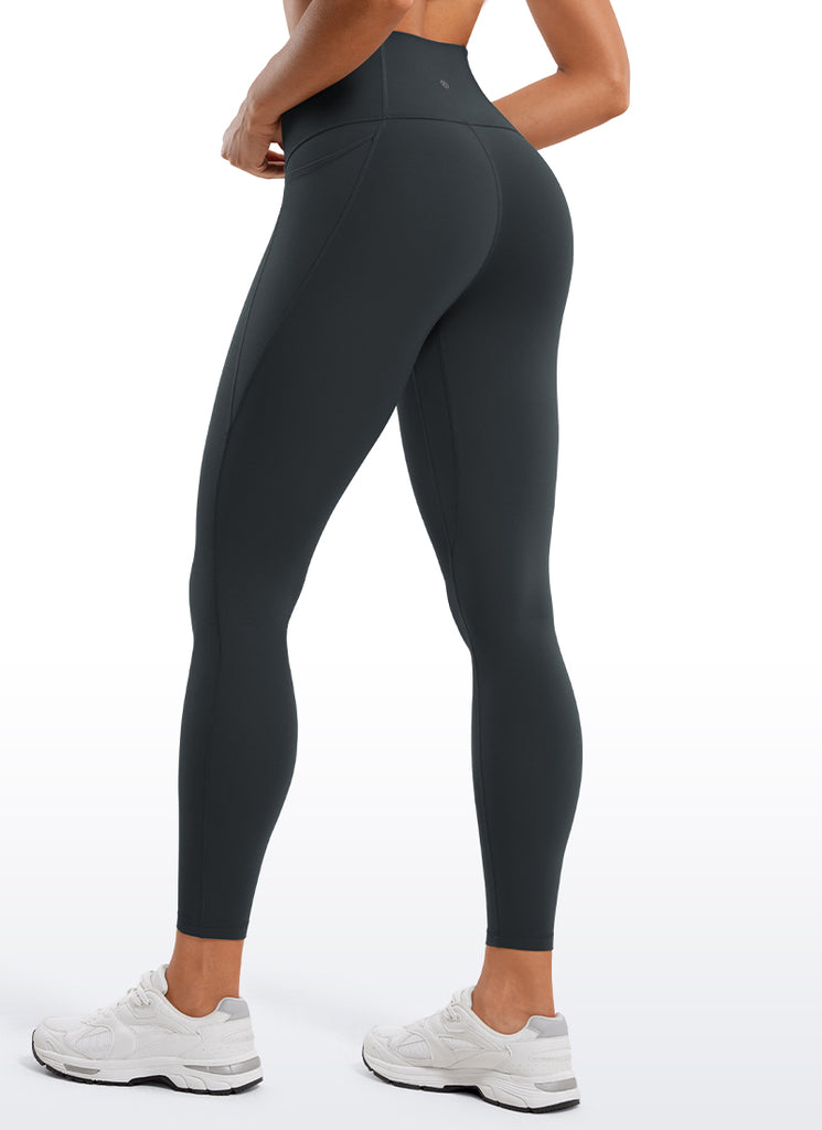 CRZ YOGA Women's Yoga Lounge High Rise Butterluxe Pocket Leggings 25'' Melanite