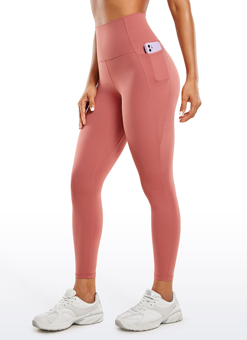 CRZ YOGA Women's Yoga Lounge High Rise Butterluxe Pocket Leggings 25'' Briar Rose @model_info:Gigi