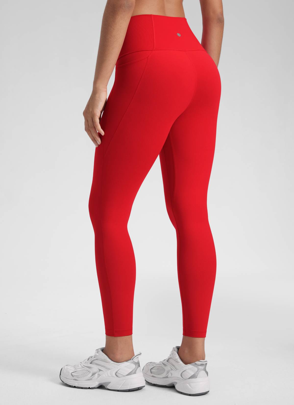 CRZ YOGA Women's Yoga Lounge High Rise Butterluxe Pocket Leggings 25'' Red Chili @model_info:Winma