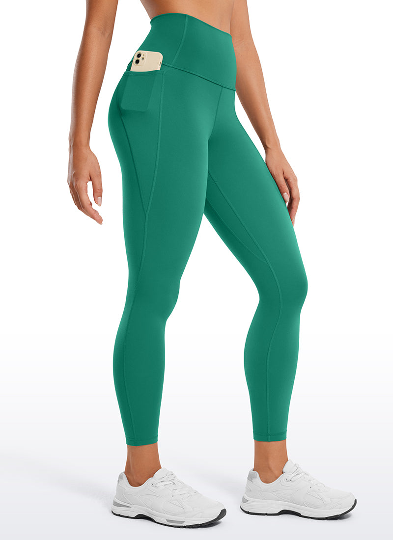 CRZ YOGA Women's Yoga Lounge High Rise Butterluxe Pocket Leggings 25'' Cascadia Green @model_info:F