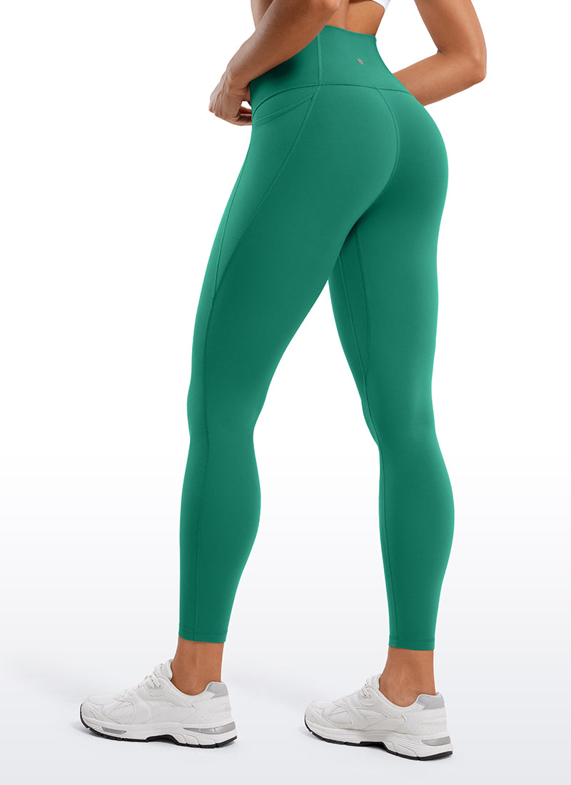 CRZ YOGA Women's Yoga Lounge High Rise Butterluxe Pocket Leggings 25'' Cascadia Green @model_info:F