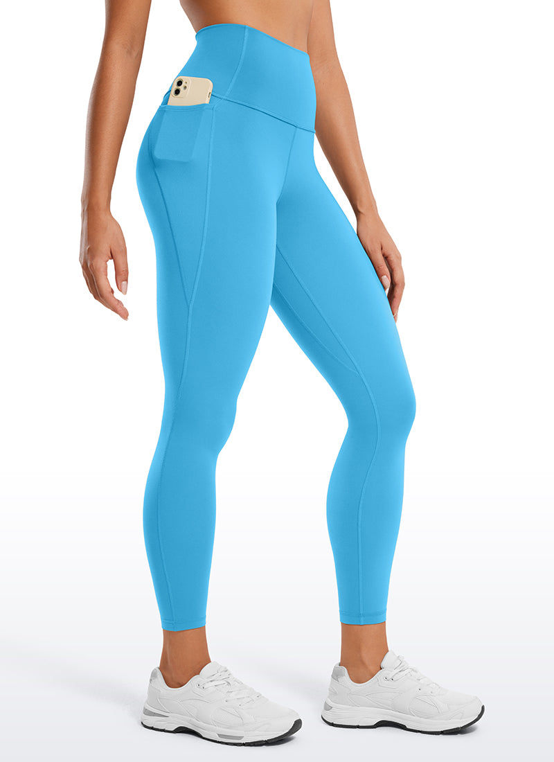 CRZ YOGA Women's Yoga Lounge High Rise Butterluxe Pocket Leggings 25'' Kayak Blue @model_info:F
