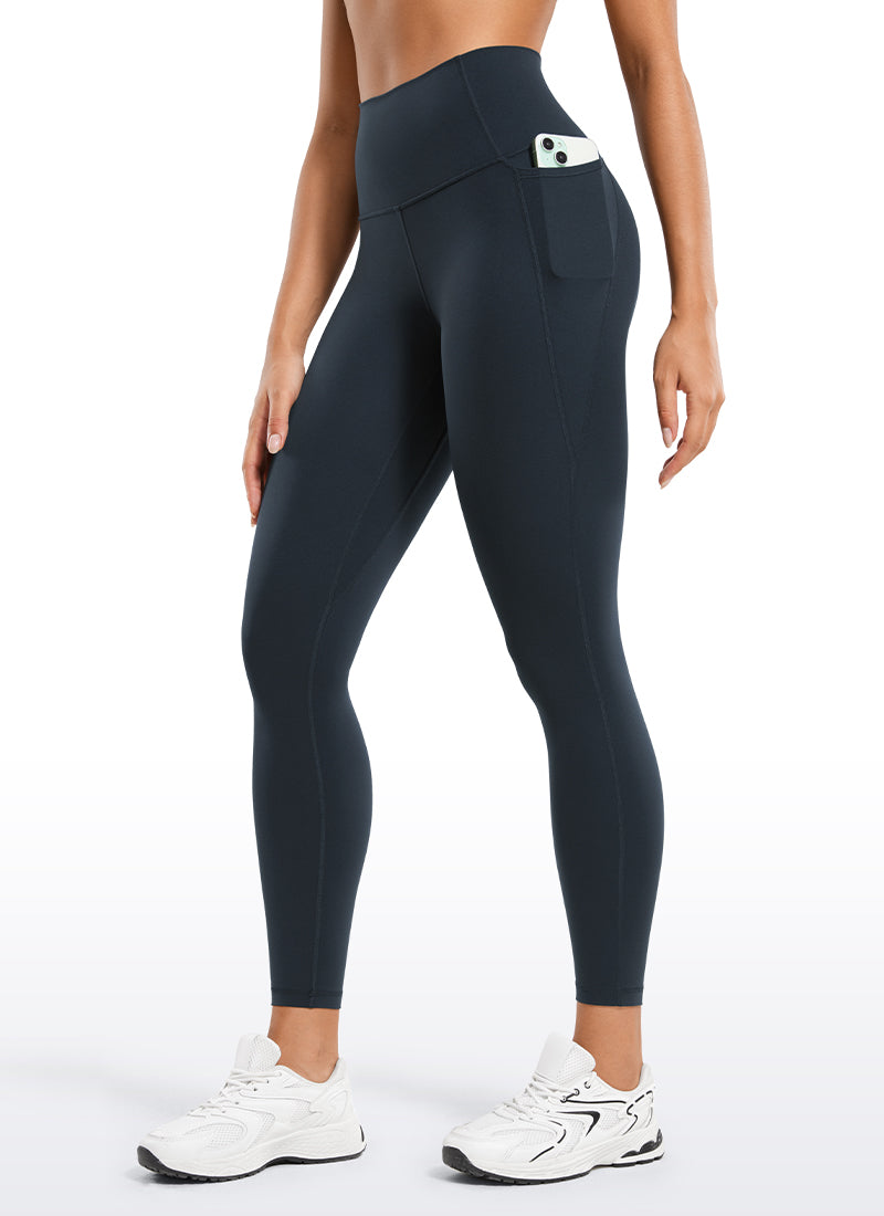 CRZ YOGA Women's Yoga Lounge High Rise Butterluxe Pocket Leggings 25'' True Navy @model_info:F
